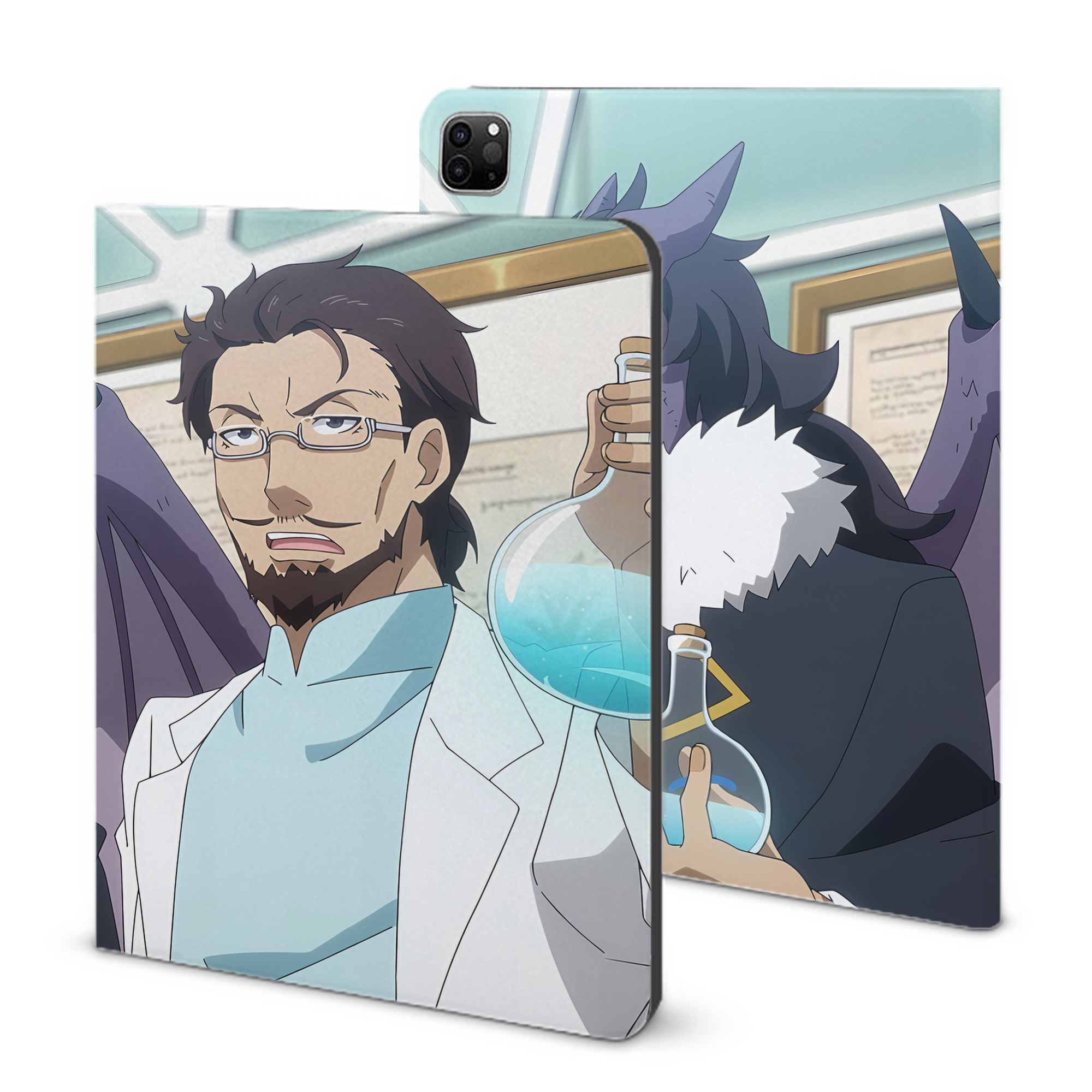 （画像用） 転スラ Regarding Reincarnated to Slime IPad ケース ブック型 PUレザー TPU 耐衝撃 軽量 薄型 ペン収納なし 全面保護 IPad 各モデル対応